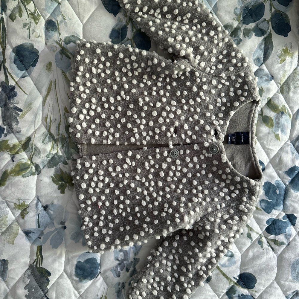 BabyGap Gray Polka Dot Sweater